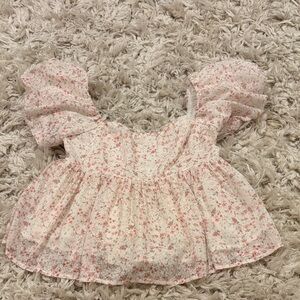 Altard State Floral Puff Sleeve Blouse